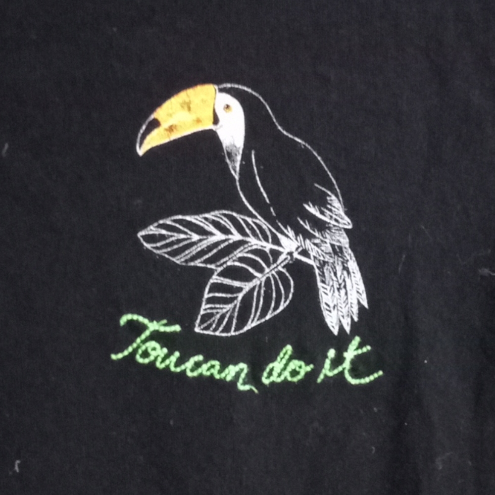 Old Navy Tshirt Toucan Cute Embroidered Design